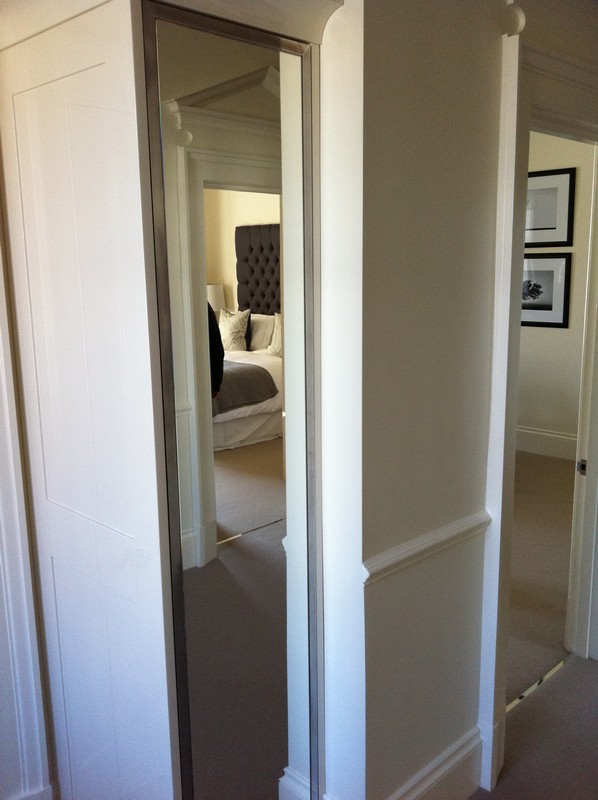 Full-length wardrobe mirror fitted in Bloomsbury home